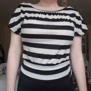 Striped Open Back Shirt